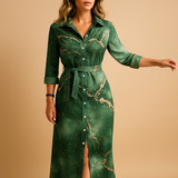 Women’s summer maxi dress with short sleeves and breathable fabric in stylish colors, perfect for beach days or evening strolls.